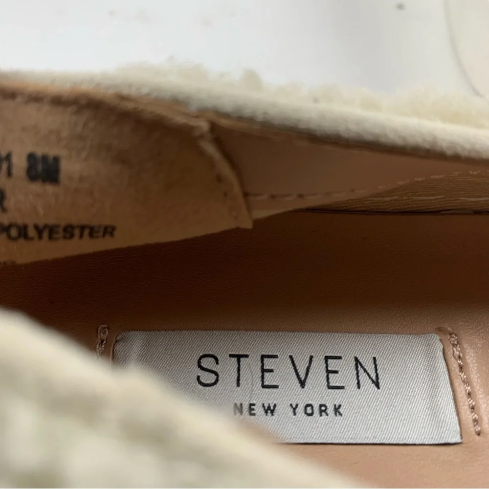 Steven by Steve Madden Size 8 Womens Shoes Kimbel Cream Fur Slip On NWOB‎ 7351